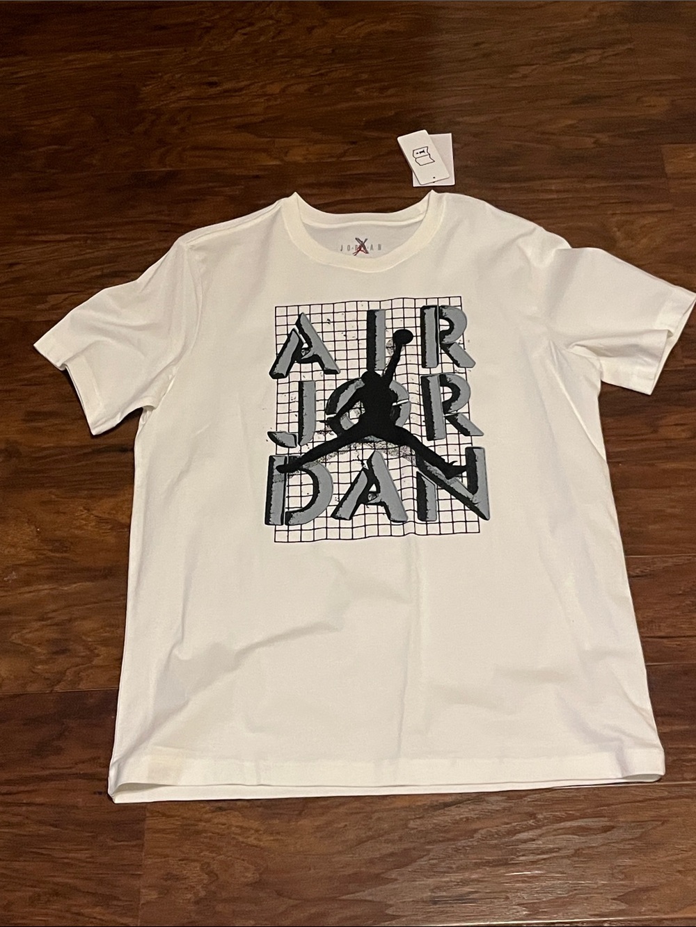 Jordan White Short Sleeve Tee with Black Graphic (Returned) NWT